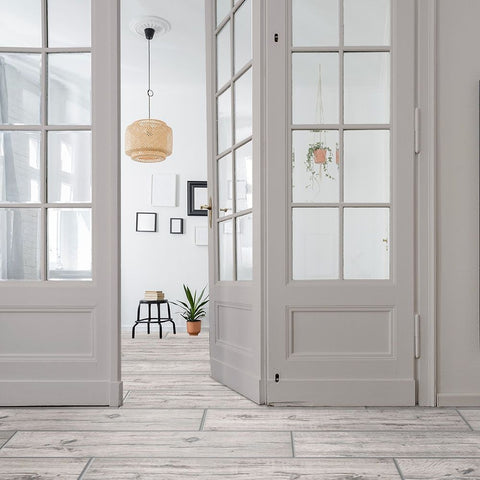 Rituals XL Stone Grey Wood Effect 120x23.3cm Porcelain Wall and Floor Tile in Living Room