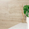 Serenity Sandstone Ivory Matt Stone Effect Porcelain Wall and Floor 600x300mm Tile on Wall Close Up