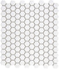 Shapes Hexagon Gloss White Floor and Wall Porcelain Mosaic Tile Product Photo