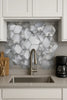 Silver Hexagon 3D Wall Mosaic Tile as Kitchen Splash Back