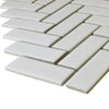 Soft White Artisan Herringbone Porcelain Mosaic Wall and Floor Tile Product Photo 2