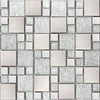 Space Silver Metal and Glass Wall Mosaic Tile Product Photo 2