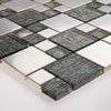 Space Silver and Gold Metal and Glass Square Wall Mosaic Tile Product Photo 3