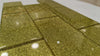 Sparkle Gold Glitter Glass Metro 75x150mm Wall Tile Product Photo 4