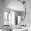 Tau Calacatta Gloss Marble Effect Flat Metro Brick 75x150mm Tile in Bathroom 2