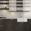 Tau Calacatta Gloss Marble Effect Flat Metro Brick 75x300mm Tile in Kitchen 2