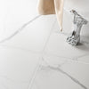 Tau Calacatta Matt Marble Effect 60x60cm Floor Tile in Bathroom 4