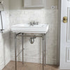Tau Calacatta Matt Marble Effect Flat Metro Brick 75x150mm Tile in Bathroom