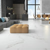 Tau Calacatta XL Matt Marble Effect 1200x1200mm Floor Tile In Living Room 1