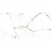 White Marble Effect Polished Porcelain Tile with Dark Grey Veining