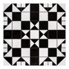 Victorian Black and White Traditional Pattern Ceramic Wall and Floor Tile Product Photo 1