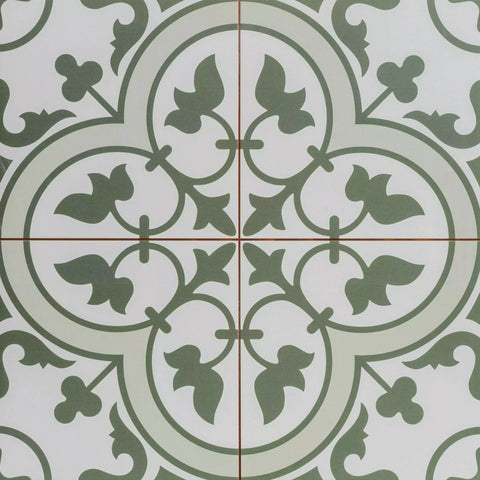Victorian Henley Army Green Pattern Ceramic Wall and Floor Tile Product Photo
