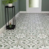 Victorian Henley Army Green Pattern Ceramic Wall and Floor Tile in Hallway 2