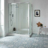 Victorian Henley Light Blue Pattern Ceramic Wall and Floor Tile in Bathroom on Floor