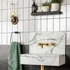 White Gloss Flat Metro Ceramic Wall 100x200mm Tile on Bathroom Wall 2