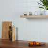 White Gloss Flat Metro Ceramic Wall 100x300mm Tile on Kitchen Wall
