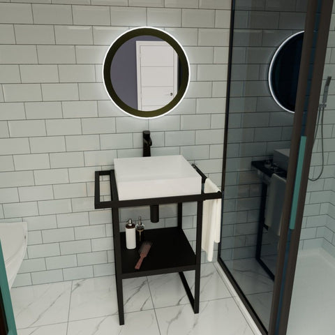 White Matt Bevelled Metro Ceramic Wall 100x200mm Tile on Bathroom Wall