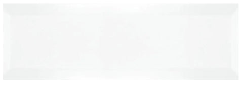 White Matt Bevelled Metro Subway Ceramic Wall 100x300mm Tile on Kitchen Wall Product Photo