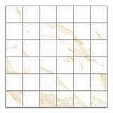 Gentle Gold White and Gold Marble Mosaic Sheet Tile Design 2