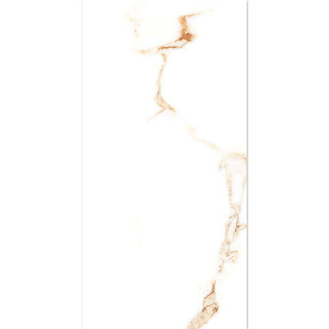 Auxir Polished Gold and White Marble Effect 120x60cm Tiles Design 1