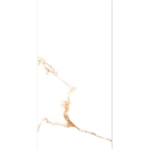 Auxir Polished Gold and White Marble Effect 60x30cm Tiles Design 1