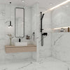 Allura XL White Marble Effect 60x120cm Polished Porcelain Marble Effect Tile in Bathroom