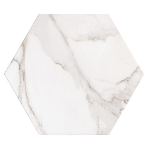 White Marble Effect Hexagon Tiles Prodcut Photo