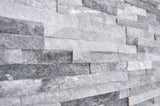 Quartzite Sparkle Grey Split Face Wall Tiles Side View