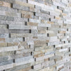 Quartzite Sparkle Beige Split Face Wall Tiles on Wall Close Up