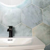 Tropical Ocean Washed Blue Hexagon 333x285mm Wall and Floor Porcelain Tile
