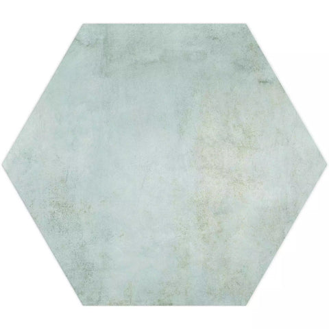 Tropical Ocean Washed Blue Hexagon 333x285mm Wall and Floor Porcelain Tile