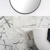 Allure Calacatta Polished White Marble Effect 60x30cm Wall and Floor Tiles under Mirror