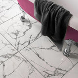 Allure Calacatta Polished White Marble Effect 60x60cm Wall and Floor Tiles Floor 2