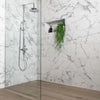 Allure Calacatta Polished White Marble Effect 60x30cm Wall and Floor Tiles in Bathroom