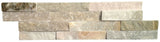 Quartzite Sparkle Beige Split Face Wall Tiles Design 2