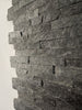 Quartzite Black Sparkle Split Face Wall Tiles Side View