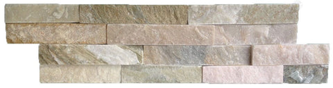 Quartzite Sparkle Beige Split Face Wall Tiles Design