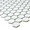Eterna Hexagon Piccolo White Matt Mosaic Wall and Floor Porcelain Tile