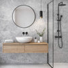 Argento Vein Light Grey Polished Marble Stone Effect 300x600mm Wall and Floor Tile Product Image in Bathroom