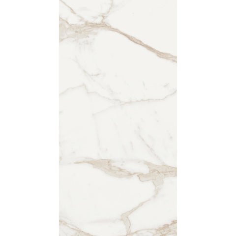 Ariel White and Gold Marble Effect 60x30cm Gloss Porcelain Wall and Floor Tile Product Image 