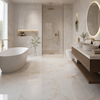 Arielle White and Gold Marble Effect XL 600x1200mm Gloss Porcelain Wall and Floor Tile