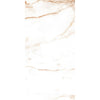 White Porcelain Tile with Gold Marble Effect Design 