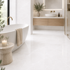 Blanco White Ice Onyx 600x600mm Polished Porcelain Wall and Floor Tile Product Image in Modern and claming bathroom 