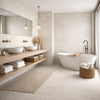 Blanco White Stone Effect Porcelain Wall and Floor 600x300mm Tile
