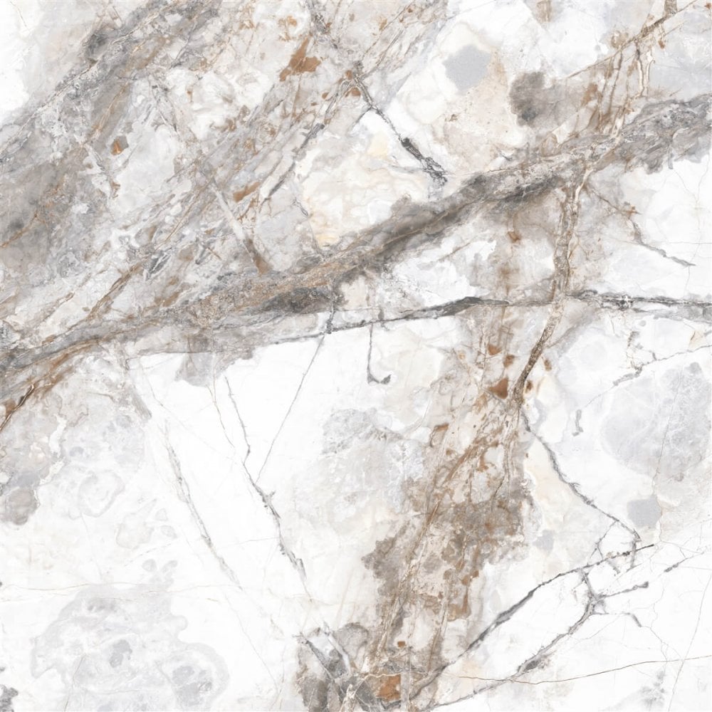 Calacatta Heavy Polished Porcelain Marble Effect 60x60cm Wall and Floor ...