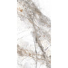Marble-patterned tile with beige and gray veins on a white background