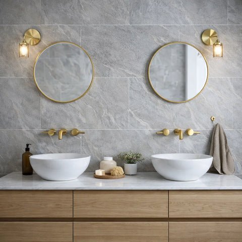 Capella Light Grey Porcelain Marble Stone Effect Wall and Floor Tile 60x30cm