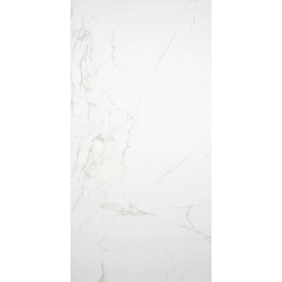 Carrara Serena XL White Marble Effect 600x1200mm Gloss Porcelain Tile ...