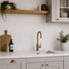 Florence White Marble Effect Bevelled Metro Subway Matt 75x150mm Wall Tile