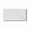White Marble Effect Subway tile with gentle grey veining with flat edges and matt finish 